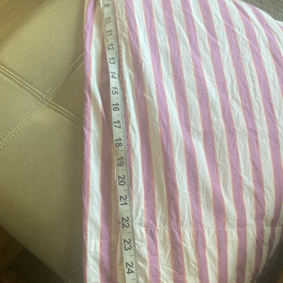 Womens Anthropologie Pink/purple & White Striped Cotton ok wide leg pants - Picture 9 of 9